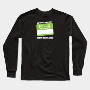 Hello. My name is... (green badge & white text) Long Sleeve T-Shirt